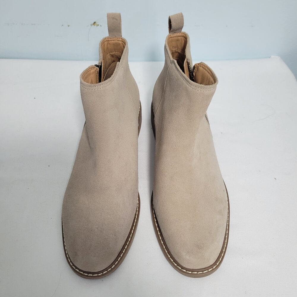 Crown Vintage Women's Beige Ankle Boots Side Zip Size 9.5W 12725-2822 - Picture 8 of 9